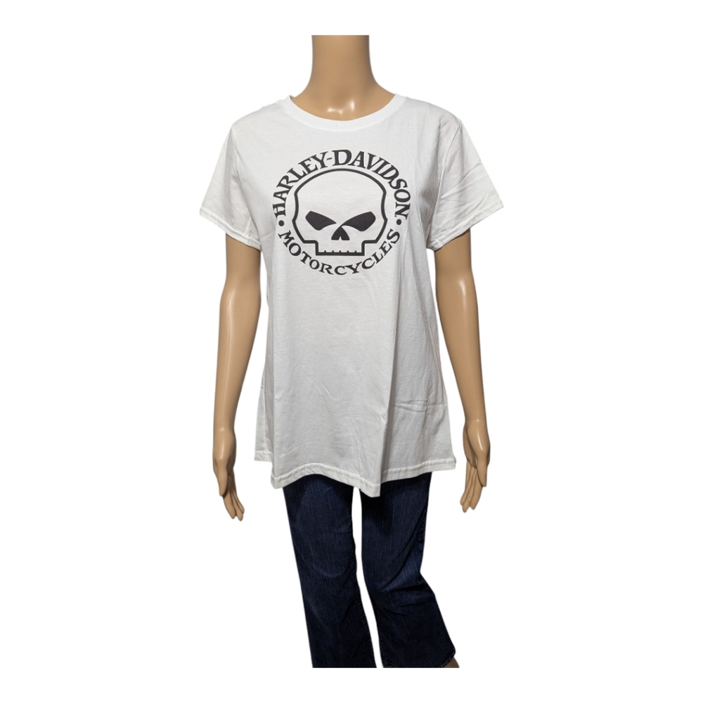 Harley Davidson Skull Graphic T-Shirt L